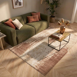 Abstract vloerkleed - Rusty Brown