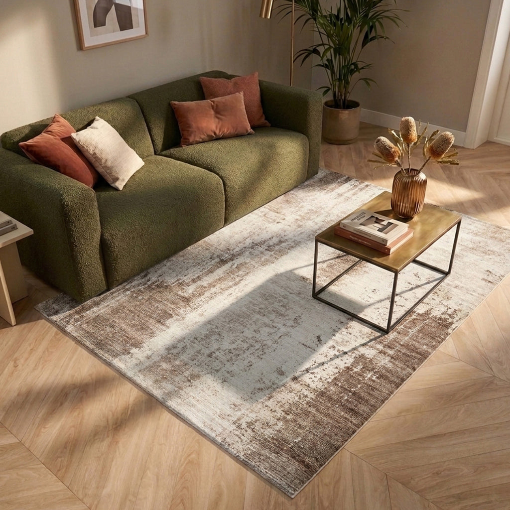 Abstract vloerkleed - Rusty Taupe