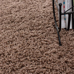 High-pile floor rug - Life Mokka