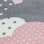 Children's floor rug - Bambi Clouds Pink
