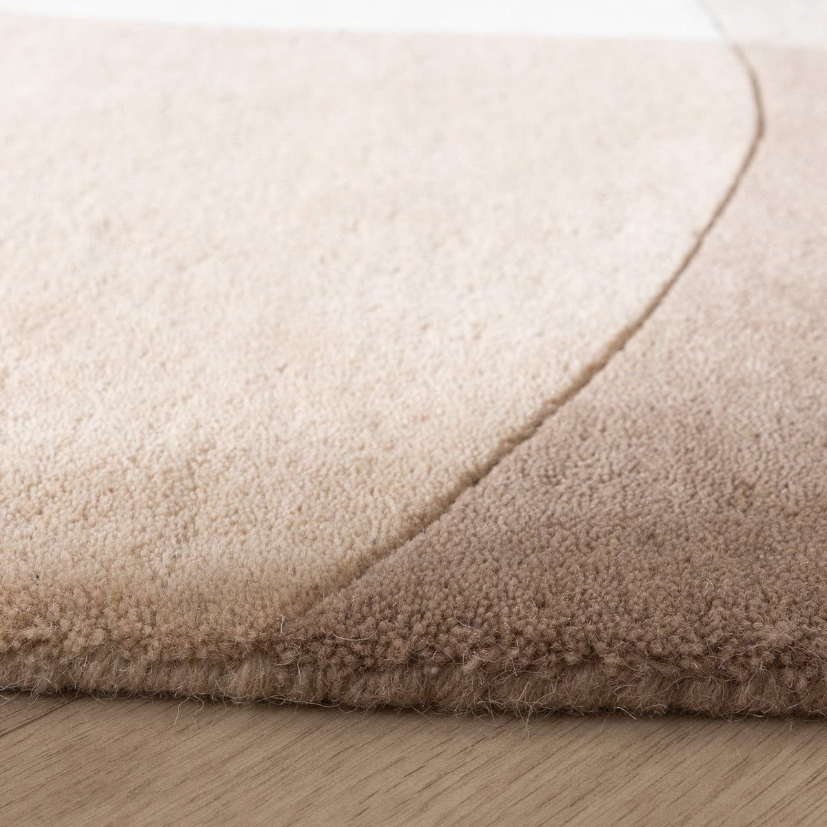 Wool Abstract Rug - Clarice Cream/Beige