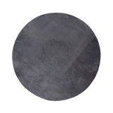 Round Low-Pile Rug - Cozy Anthracite