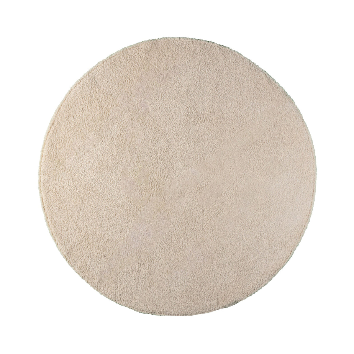 Soft round rug - Teddy Cream