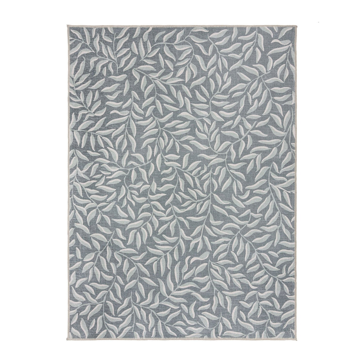 Washable floor rug - Reido Leaves Green