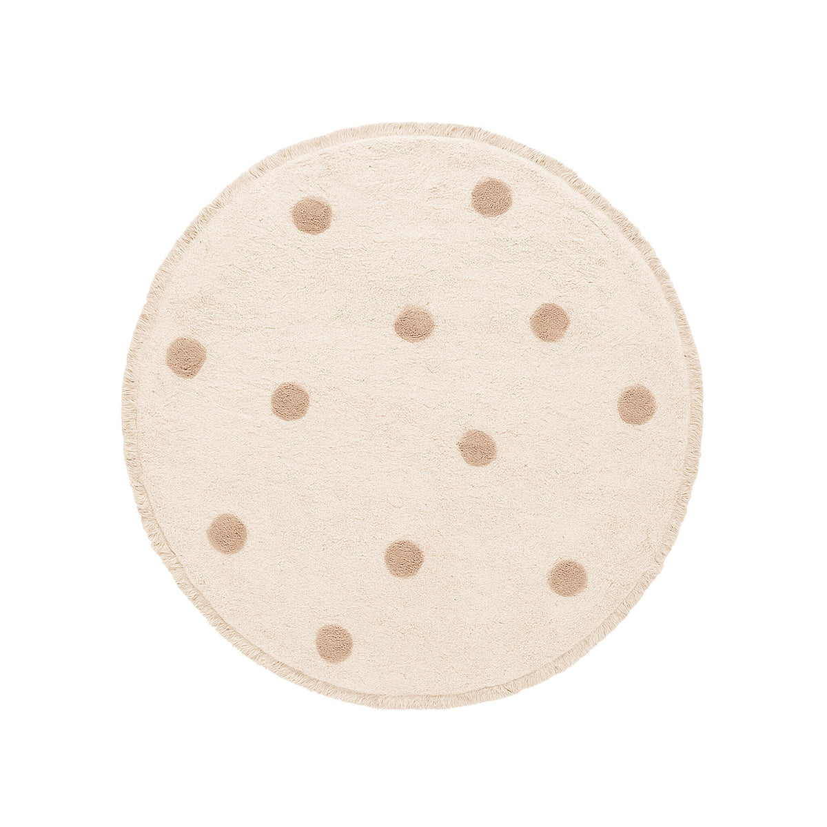 Round Kids’ Rug – Lou Dots Taupe
