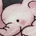 Children's floor rug - Anna Elephant Pink