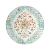 Round Vintage Outdoor Rug - Santo Mandala Light Blue