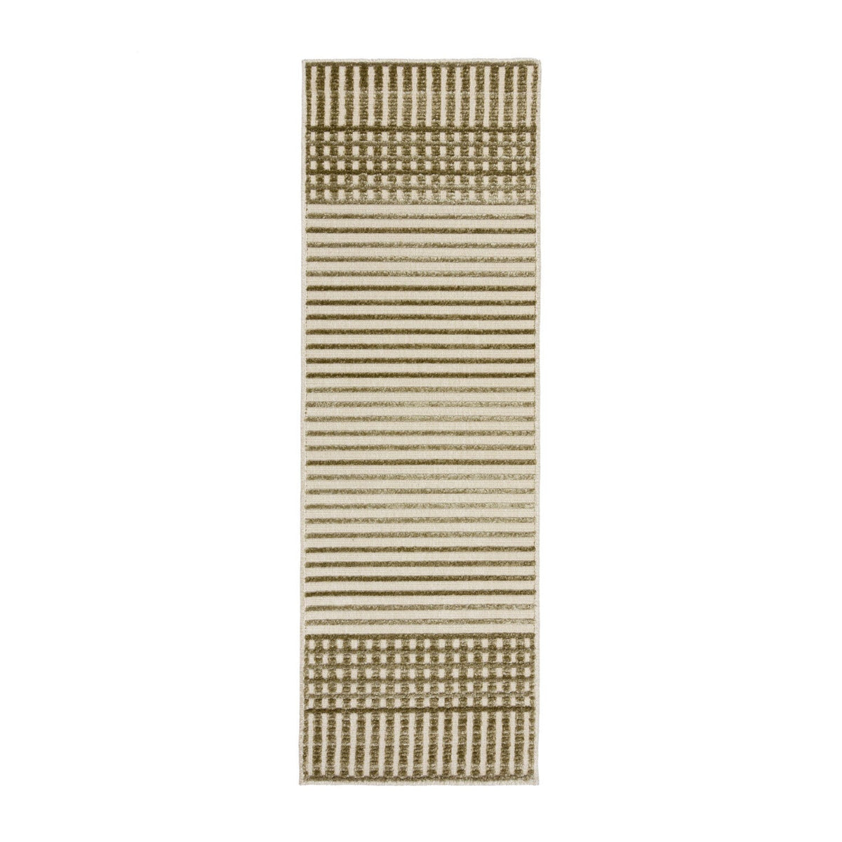 Washable Runner - Elto Stripe Green