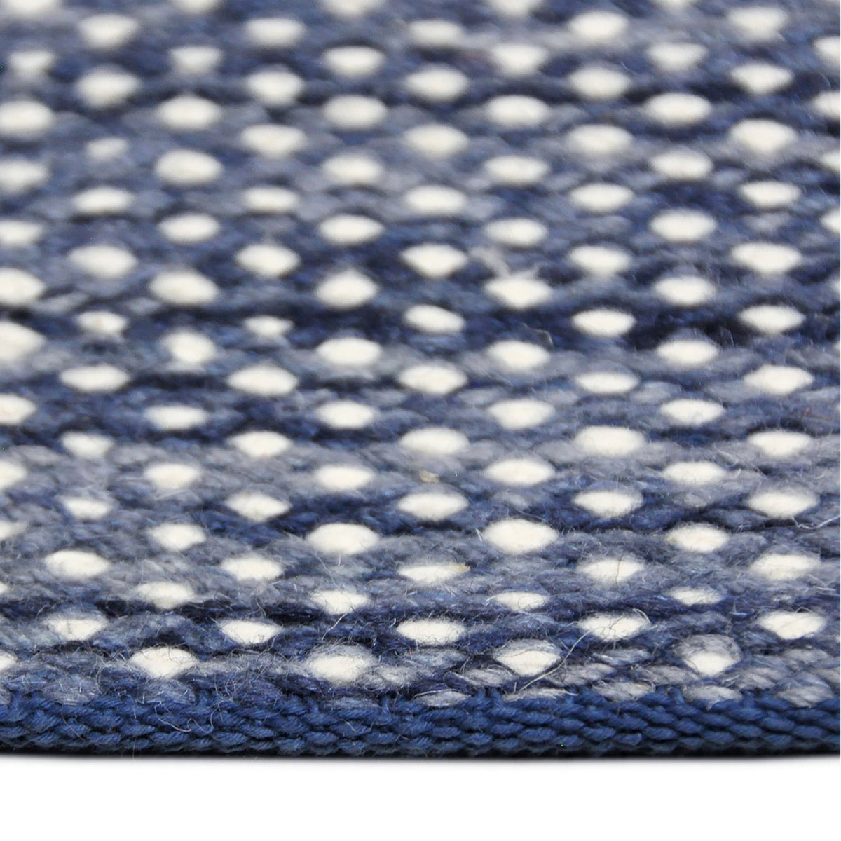 Double-sided wool rug - Toulon Blue/White