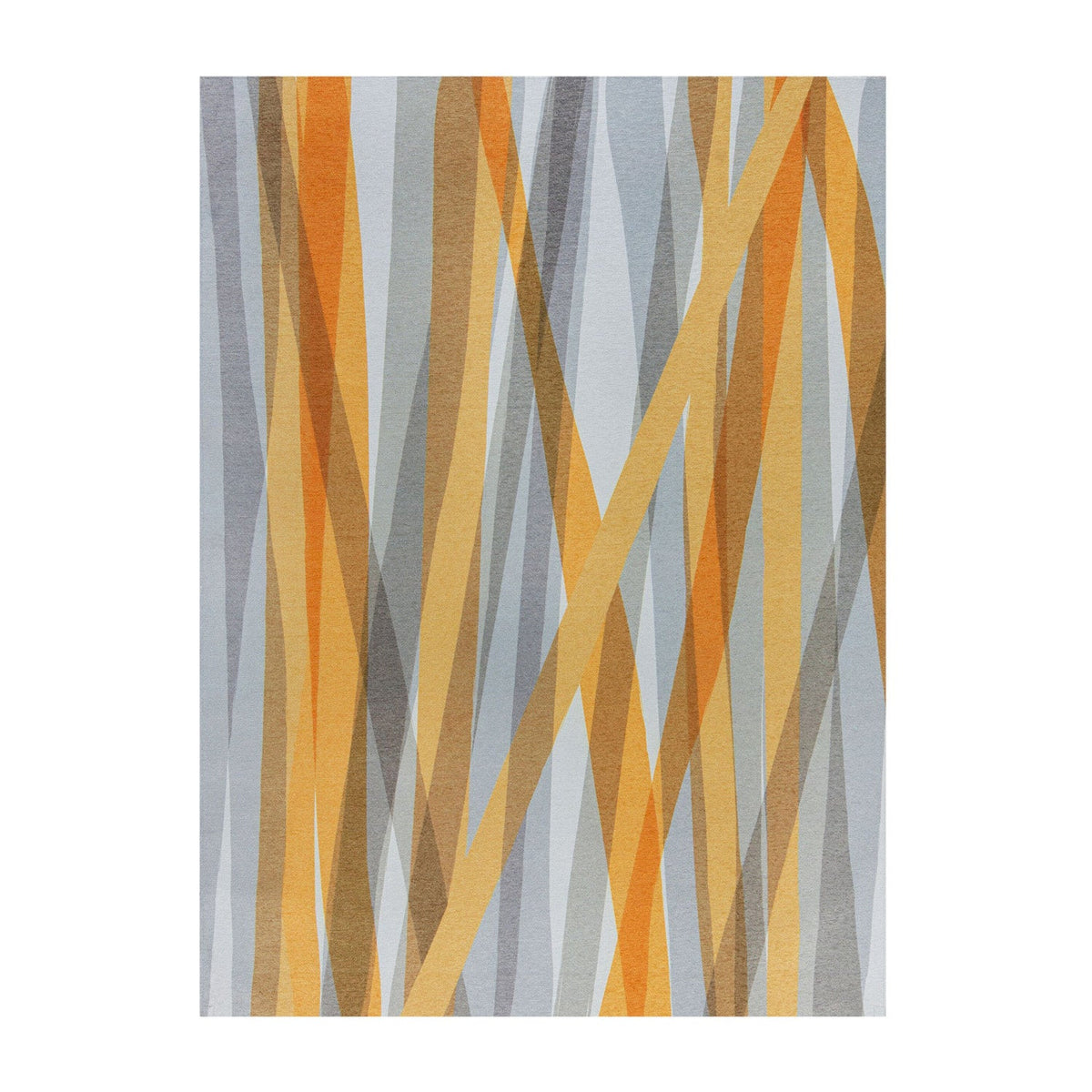 Washable floor rug - Fabio Stripe Grey/Yellow