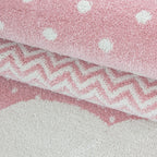 Children's floor rug - Bambi Clouds Pink