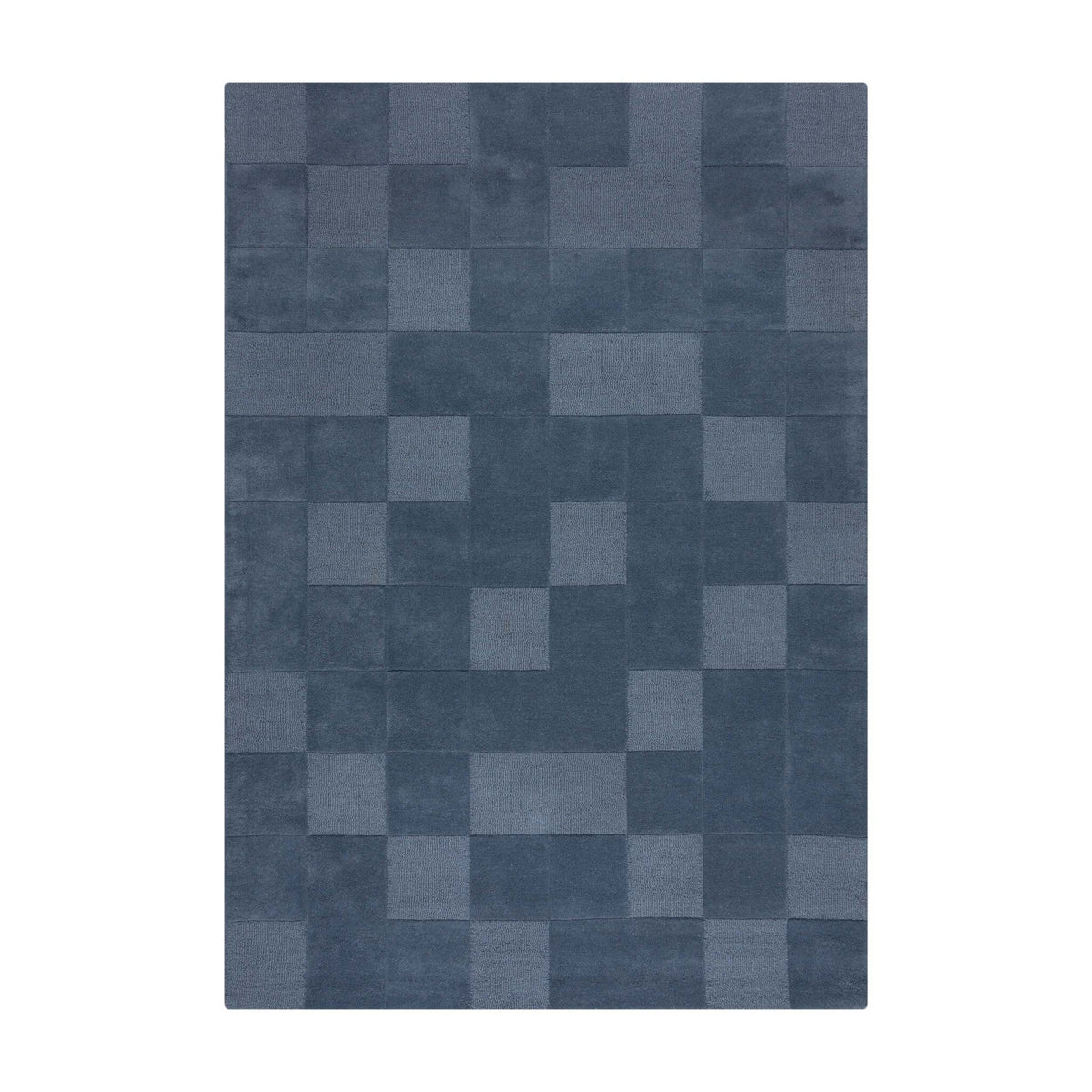Luxury floor rug - Xeano checkerboard Blue