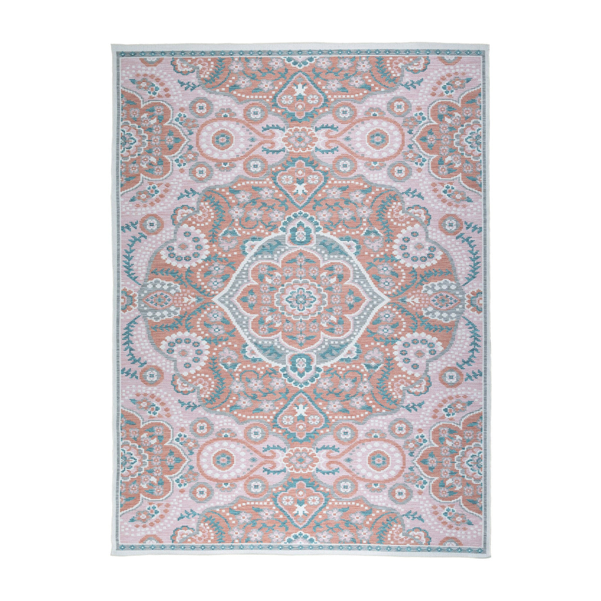 Bohemian Outdoor Rug - Vedra Medallion Pink