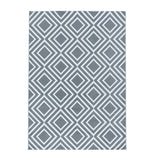 Modern floor rug - Streaky Square Grey/White