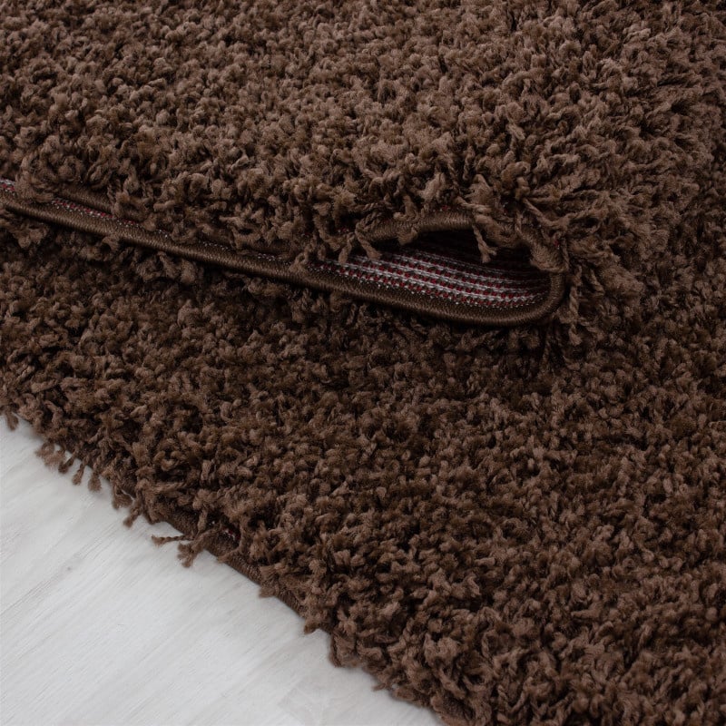High pile floor rug - Life Brown