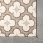 Geometryczny dywan zewnętrzny - Mosaic Clover Kremowy