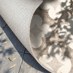Geometryczny dywan zewnętrzny - Mosaic Clover Kremowy
