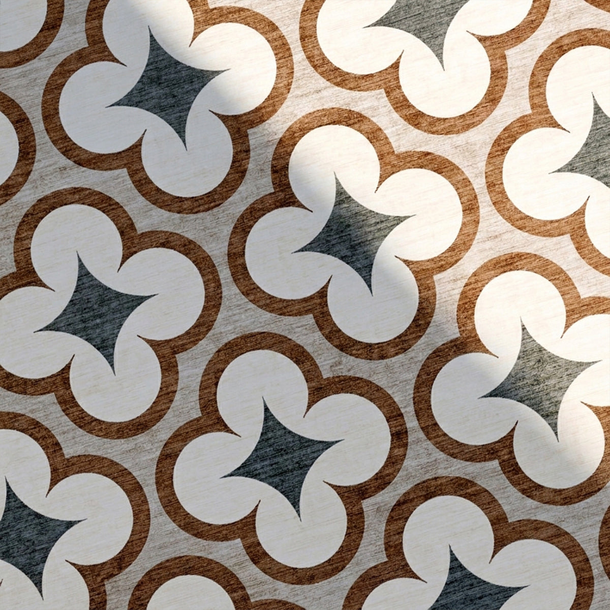 Geometrisch buitenkleed - Mosaic Clover Groen