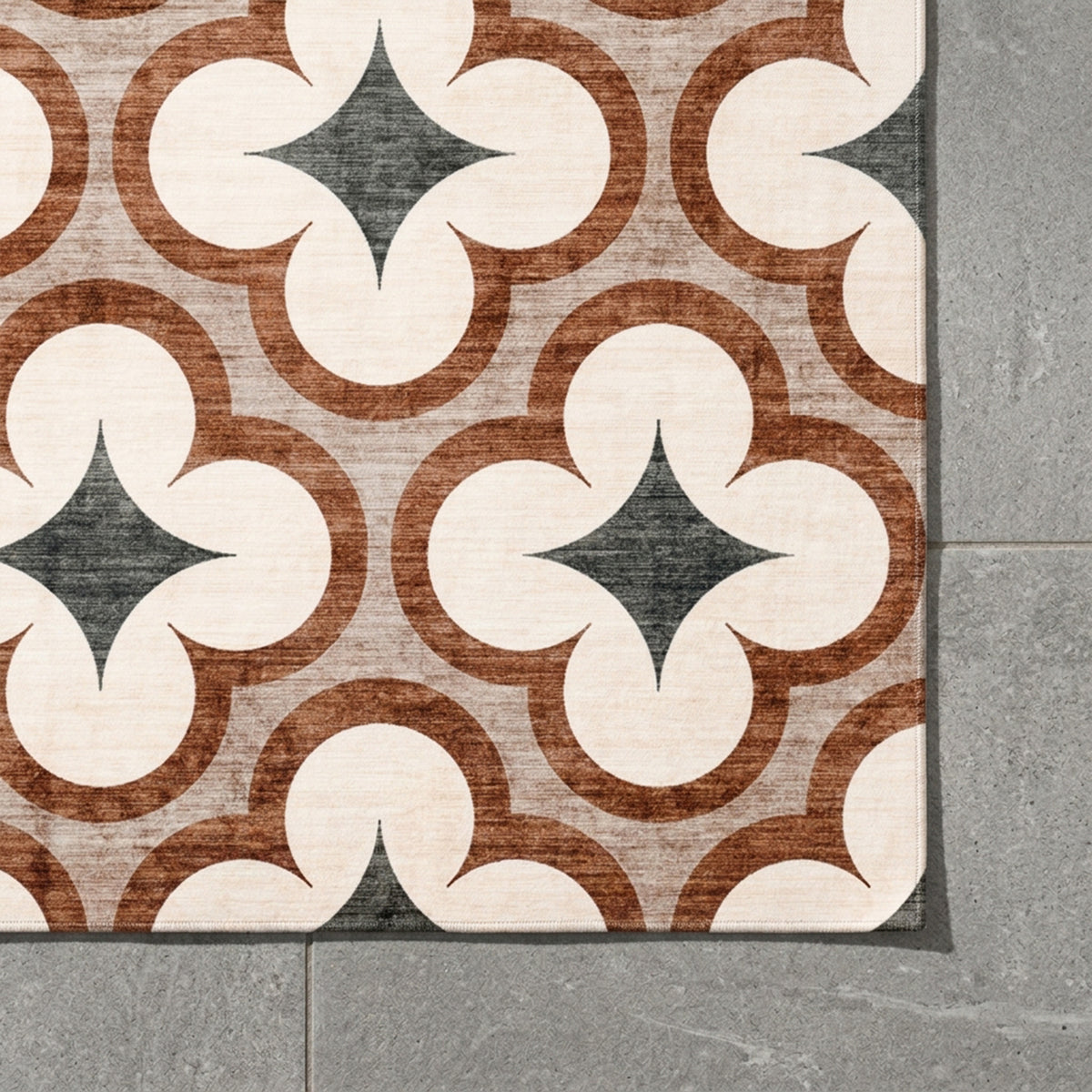 Geometrisch buitenkleed - Mosaic Clover Groen
