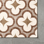 Tapis d'extérieur géométrique - Mosaic Clover Terracotta