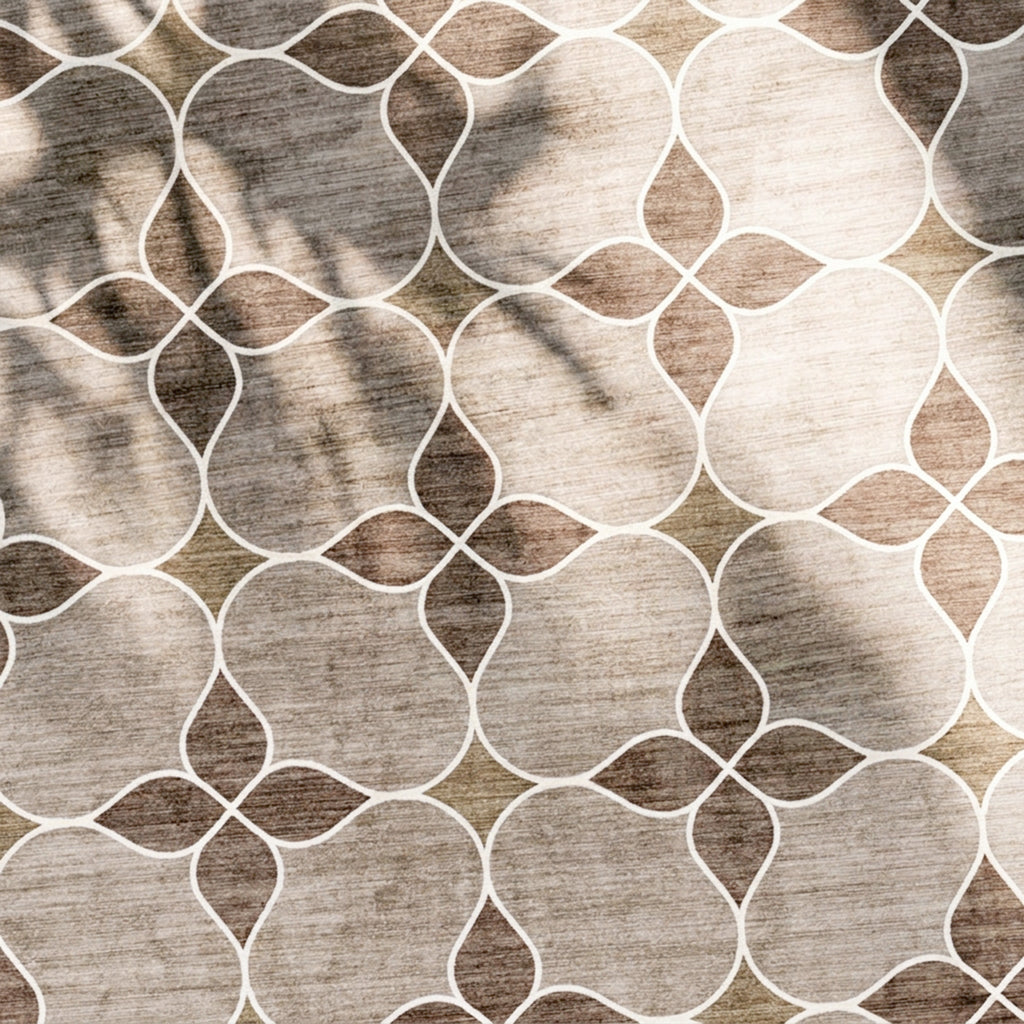Geometryczny dywan zewnętrzny - Mosaic Dot Terracotta