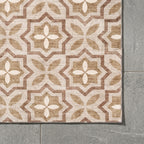 Geometryczny dywan zewnętrzny - Mosaic Medina Terracotta