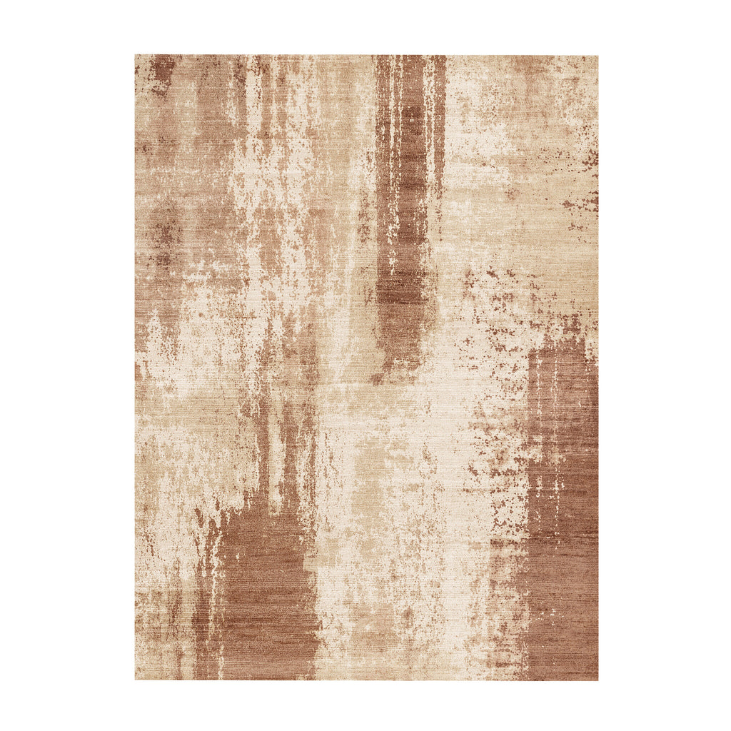 Abstract vloerkleed - Rusty Brown