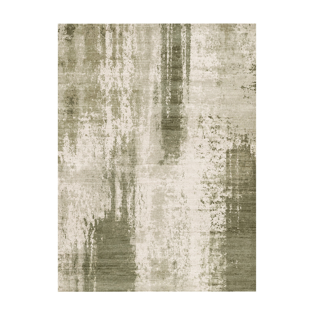 Abstract vloerkleed - Rusty Green