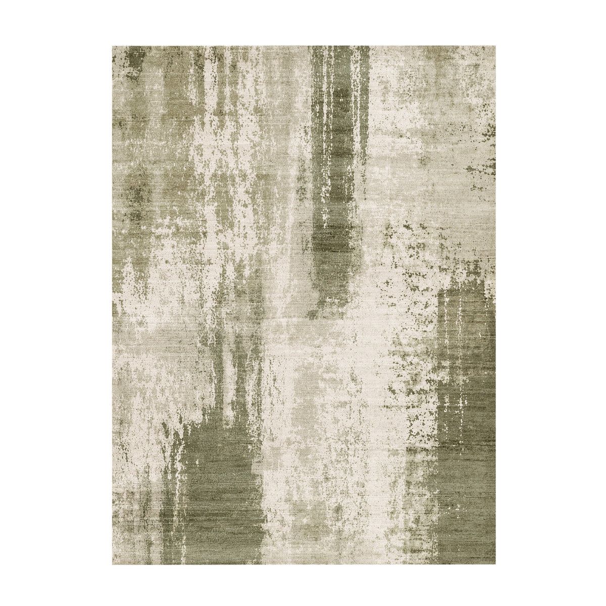 Abstract vloerkleed - Rusty Green