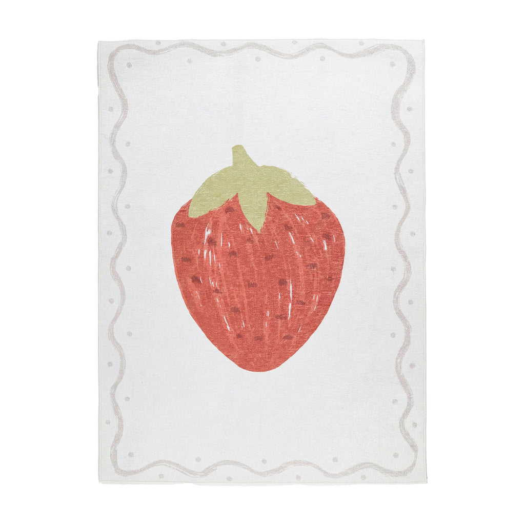 Tapis enfant lavable - Mick Fraise Rouge