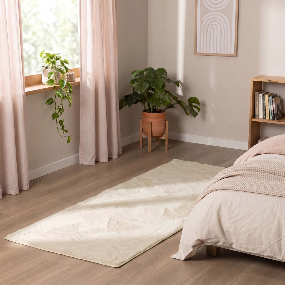 Soft low-pile Runner - Cozy Cream
