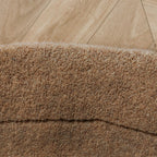 Organisch vloerkleed - Isara Border Bruin