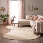 Soft Low-Pile Rug – Cozy Ripple Cream