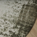 Rond abstract vloerkleed - Rusty Green