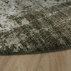 Rond abstract vloerkleed - Rusty Green