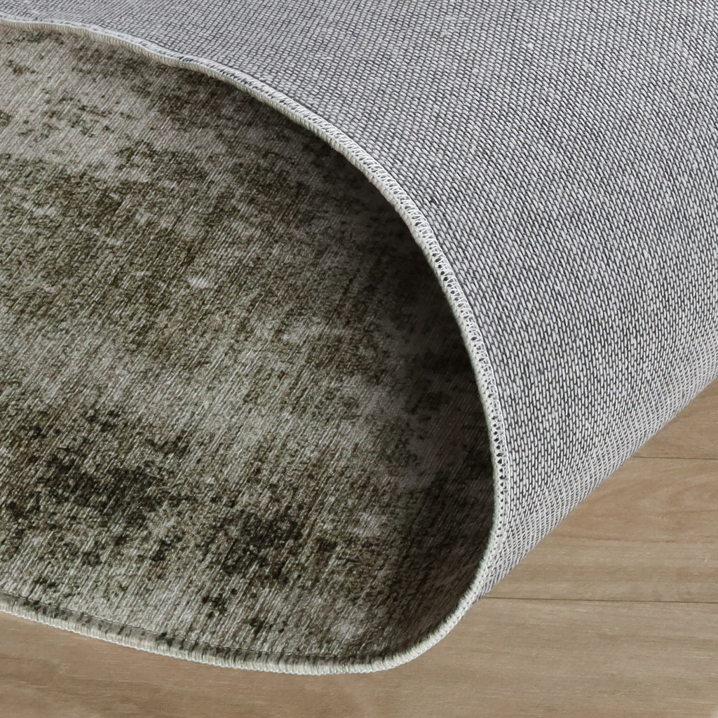 Rond abstract vloerkleed - Rusty Green