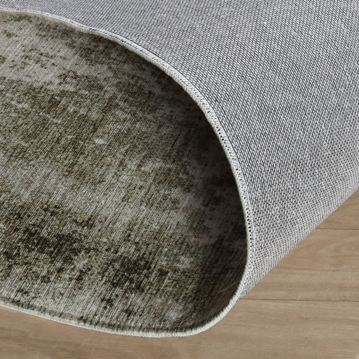 Rond abstract vloerkleed - Rusty Green