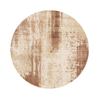 Tapis rond abstrait - Rusty Brown