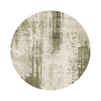 Rond abstract vloerkleed - Rusty Green