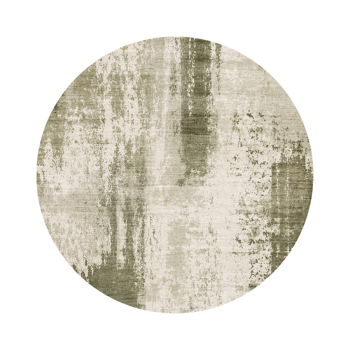 Rond abstract vloerkleed - Rusty Green