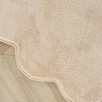 Tvättbar rund matta - Puck Beige
