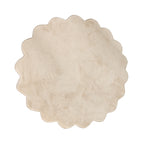 Tvättbar rund matta - Puck Beige