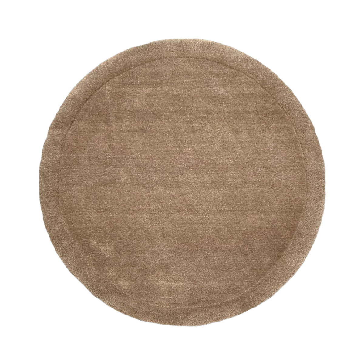 Round rug - Isara Border Brown