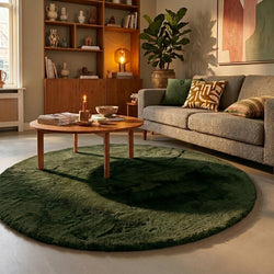 Tapis rond à poils longs - Comfy Supreme Vert