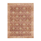 Vintage vloerkleed - Sage Grid Terracotta