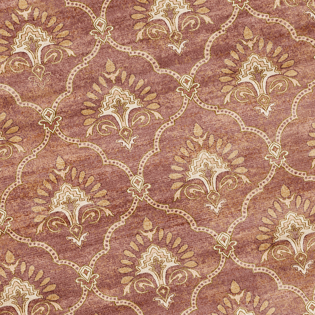 Vintage vloerkleed - Sage Grid Terracotta
