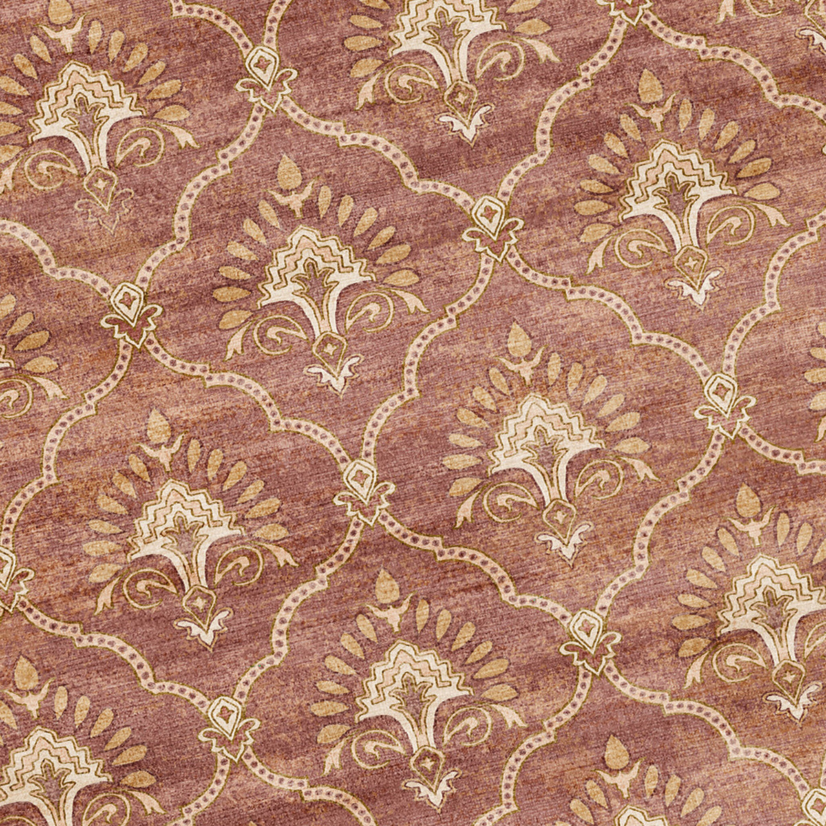 Vintage vloerkleed - Sage Grid Terracotta
