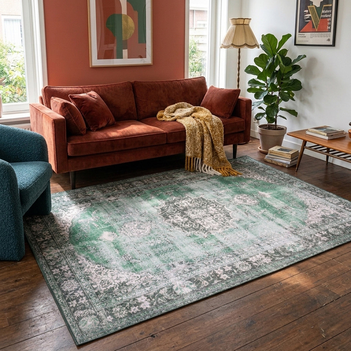 Dywan Vintage - Estate Medallion Ciemnozielony