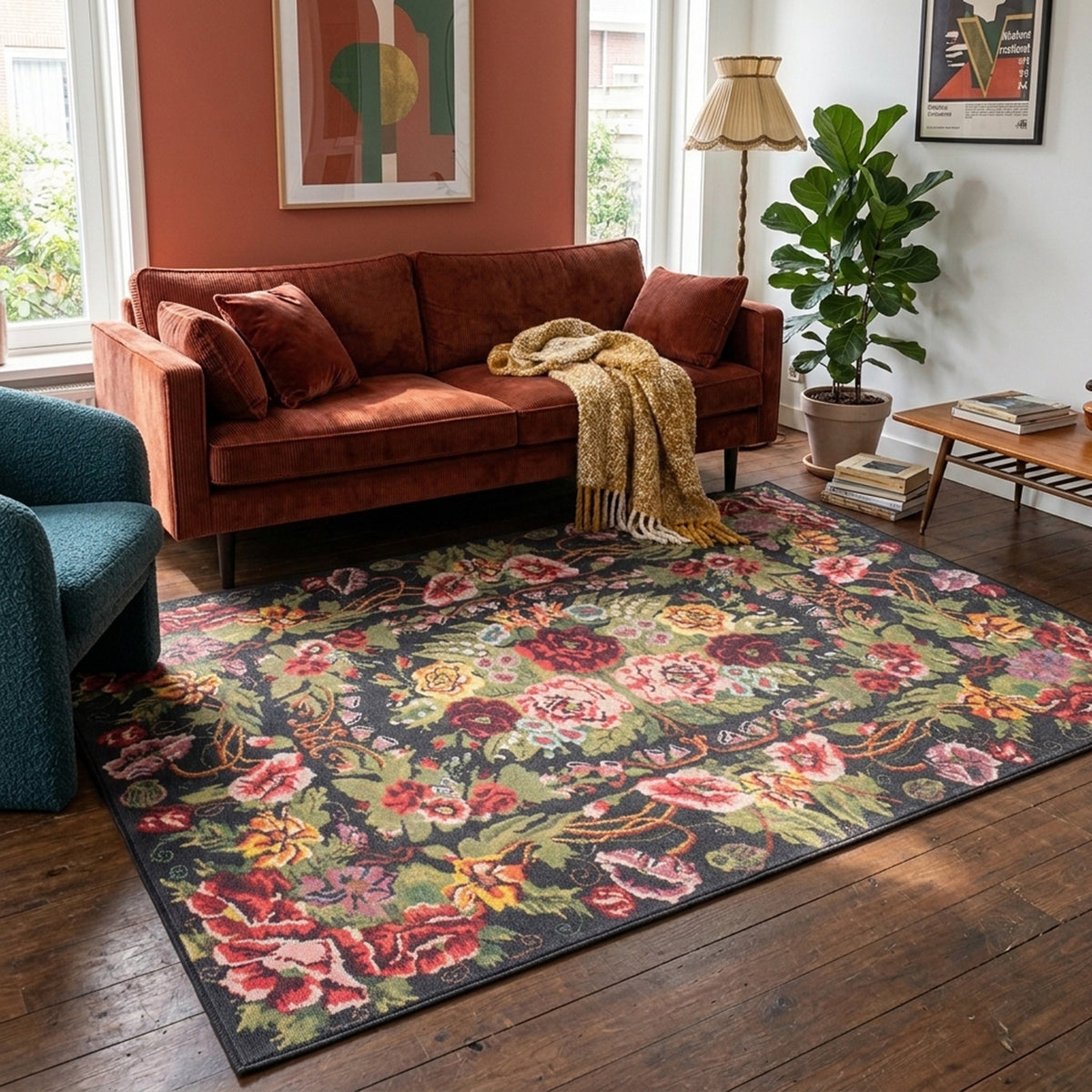 Rug - Estate Rose Kelim Green