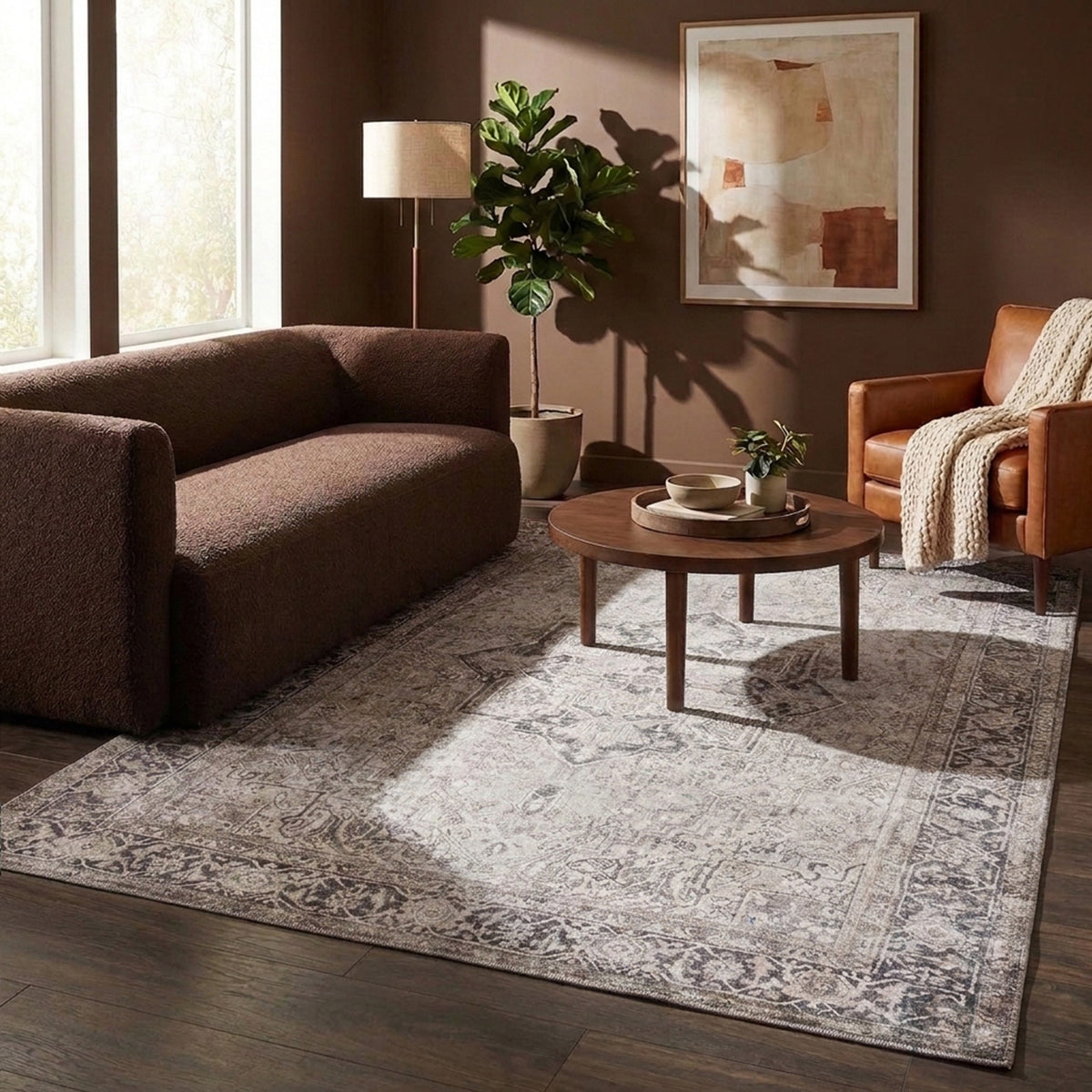 Vintage Rug - Lugan Light Brown